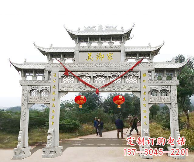 淮安牌坊雕塑珍贵的传统文化