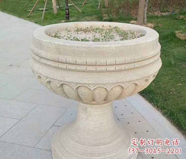 淮安大理石花盆石雕
