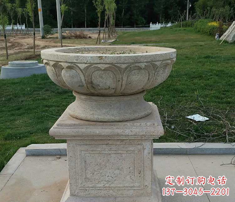 淮安大理石花盆石雕