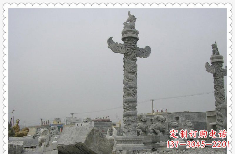 淮安精致雕刻,大理石华表雕塑