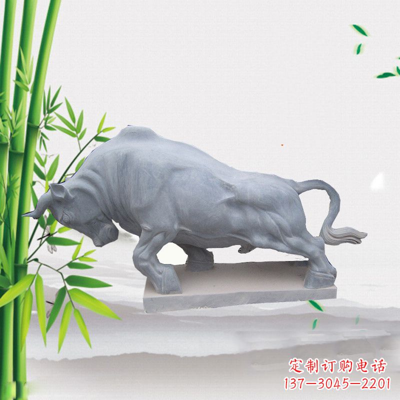 淮安大理石开拓牛劲牛动物雕塑