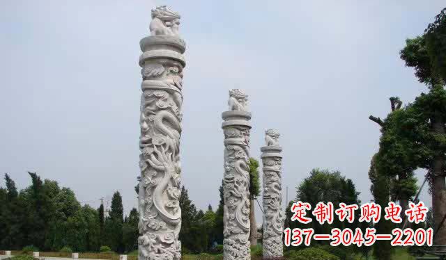 淮安精美大理石龙柱雕塑