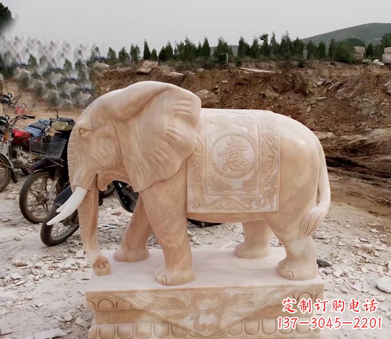 淮安优雅大象大理石雕塑