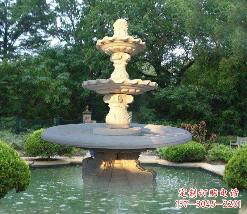 淮安大理石三层喷泉雕塑