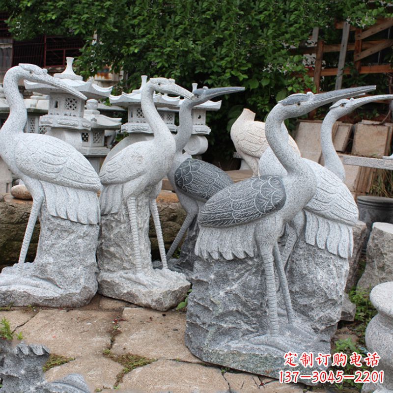 淮安精美大理石仙鹤雕塑