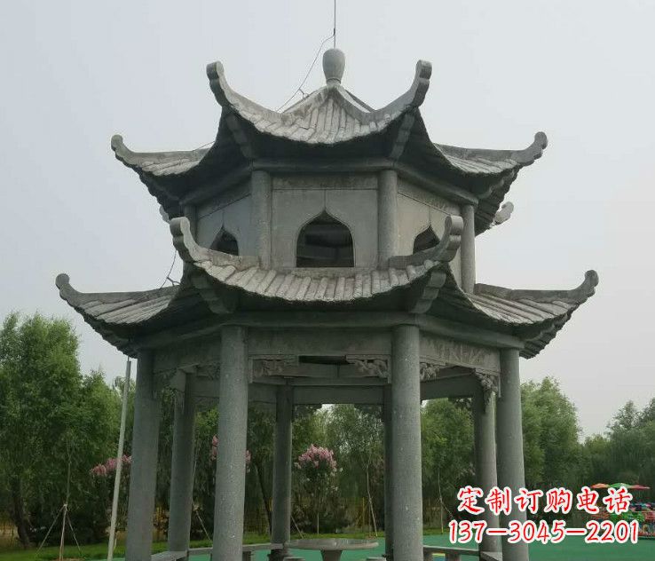 淮安精美大理石凉亭石雕