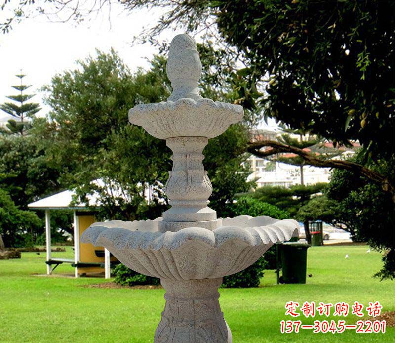 淮安大理石双层喷泉雕塑,精美绝伦