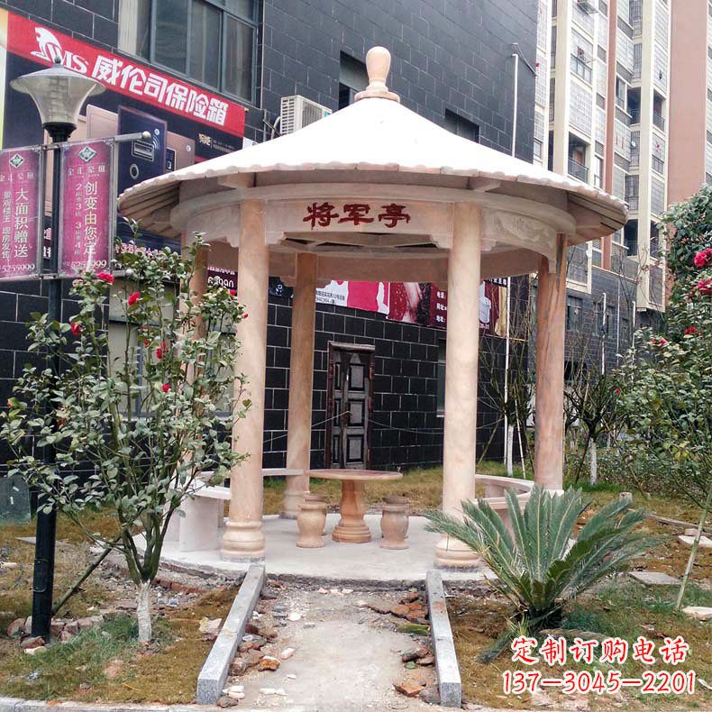 淮安精美大理石凉亭雕塑