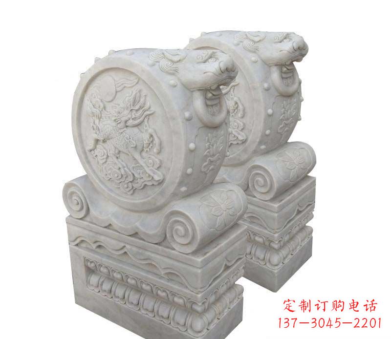 淮安大理石庭院狮子头门墩