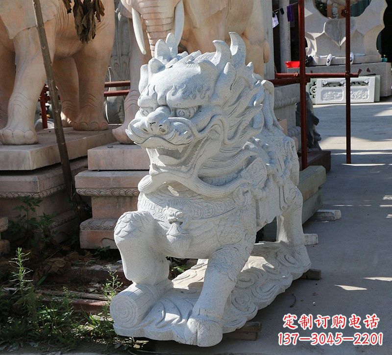 淮安大理石镇宅——麒麟雕塑