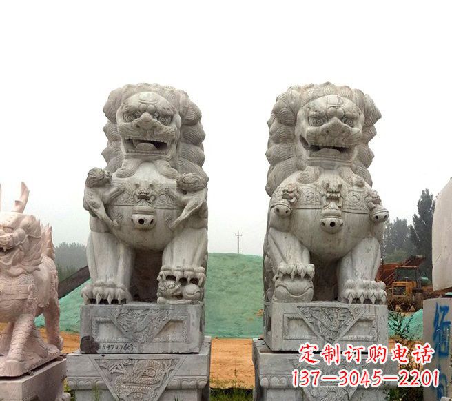 淮安传统大理石狮子雕塑