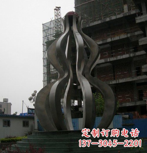 淮安优雅大气的不锈钢葫芦雕塑