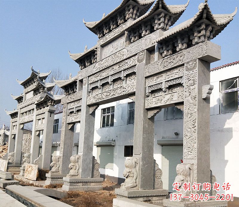 淮安五门仿古牌坊石雕