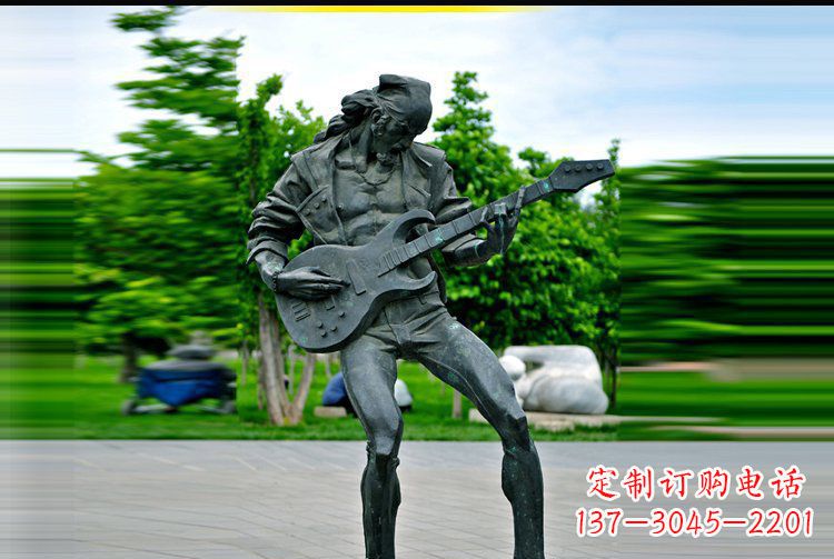 淮安铜雕吉他景观雕塑
