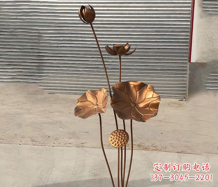 淮安锻铜不锈钢荷花雕塑