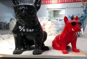淮安精致可爱的不锈钢斗牛犬雕塑