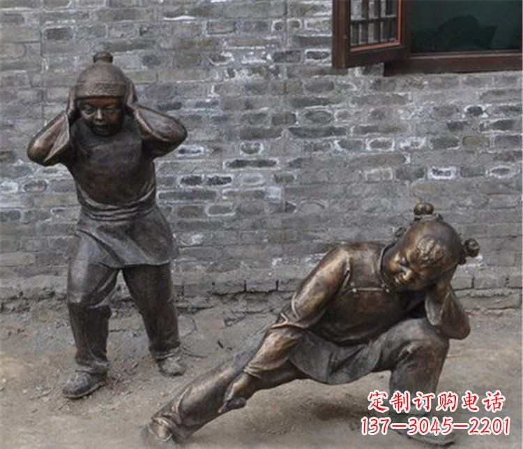 淮安儿童放鞭炮公园雕塑