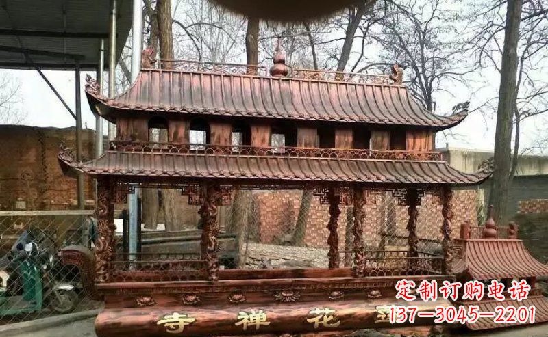 淮安方形寺庙香炉铜雕