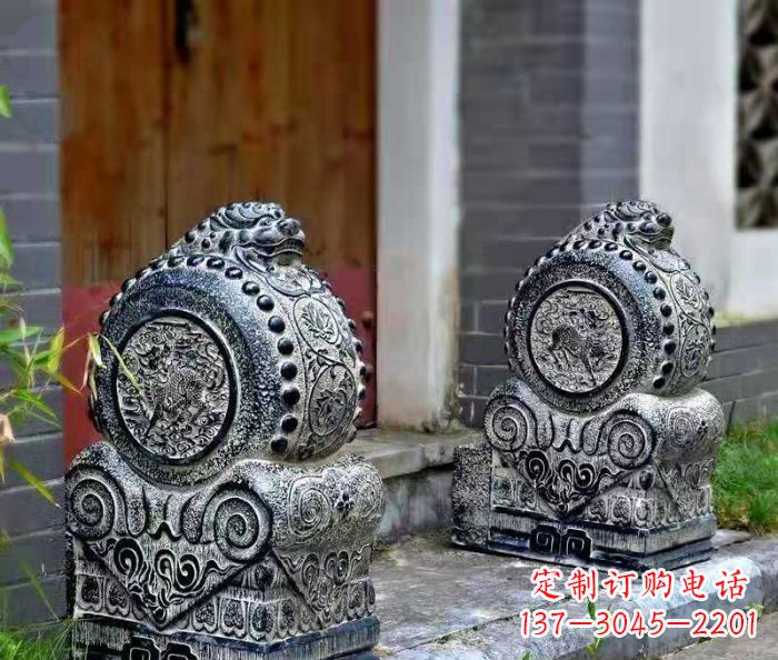 淮安仿古抱鼓石镇宅石门墩