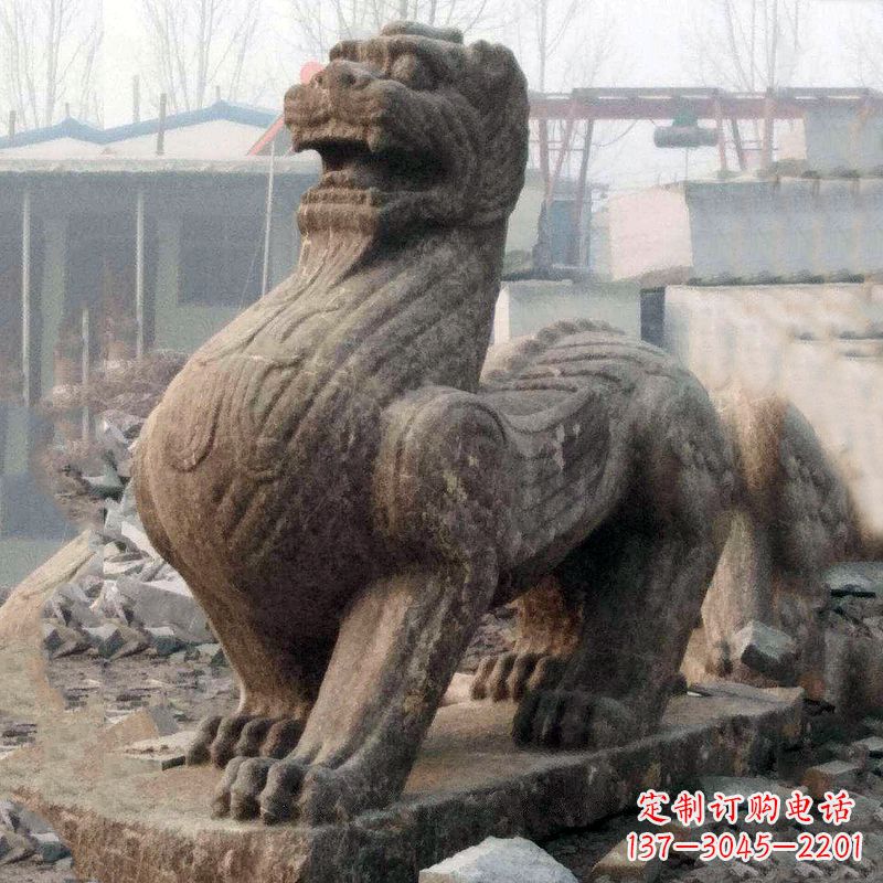 淮安中领雕塑狴犴青石雕塑融入古代神话的历史文化风格