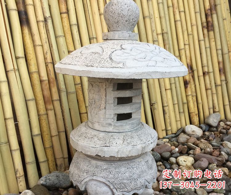 淮安仿古公园照明灯笼石雕