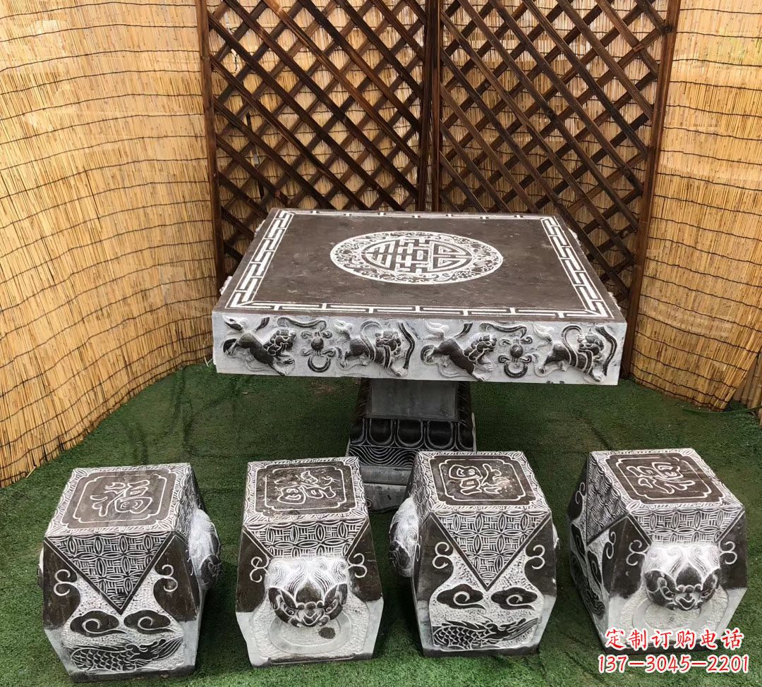 淮安仿古石桌凳公园景观石雕