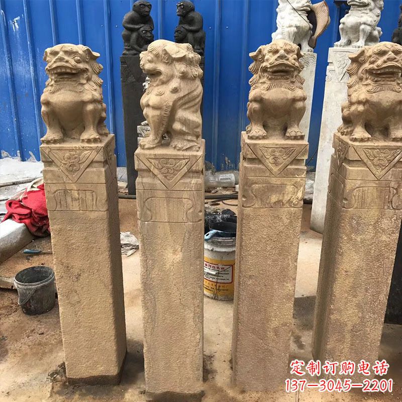 淮安仿古拴马桩石雕塑——傅雕你的精美时光
