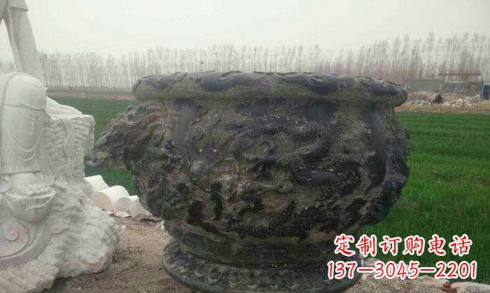 淮安仿古圆形水缸石雕