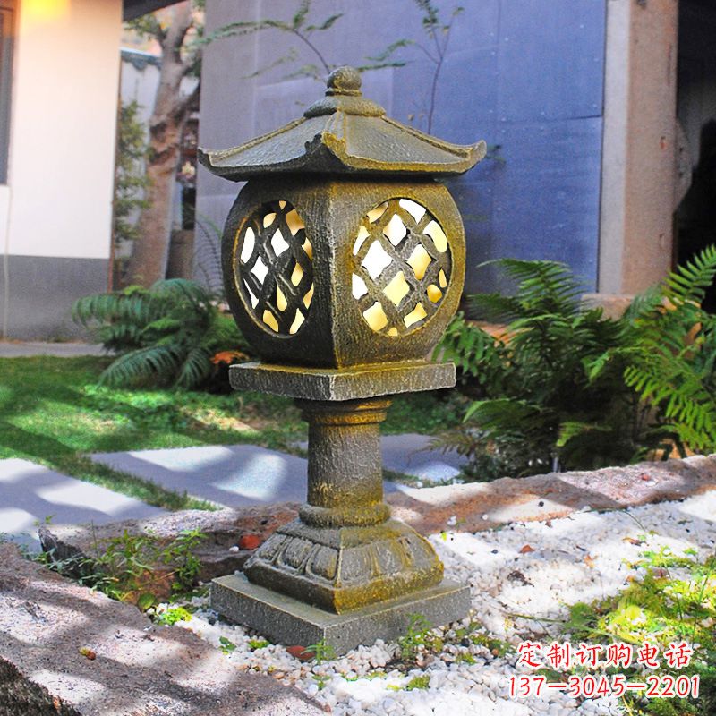 淮安仿古庭院石雕灯笼，精美雕刻点亮家园