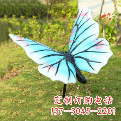 淮安浅蓝白色蝴蝶雕塑