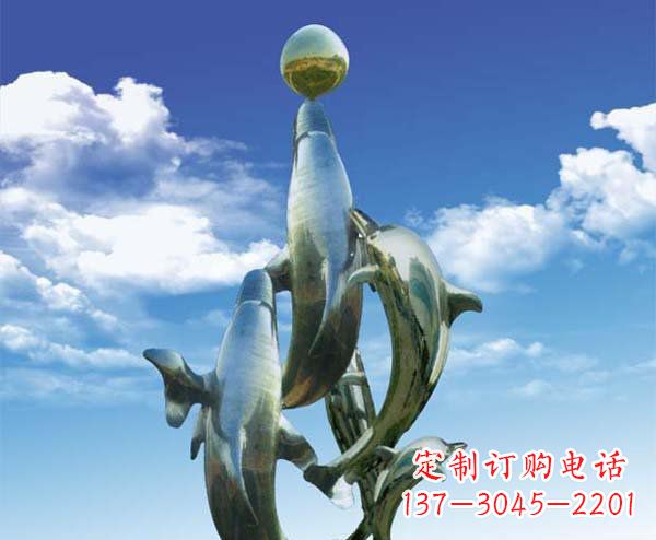 淮安有定制|不锈钢|大型海豚雕塑