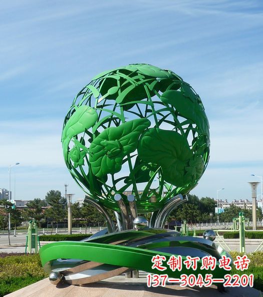 淮安不锈钢镂空荷叶青蛙雕塑
