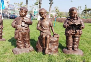 淮安优质铜雕 儿童看书人物