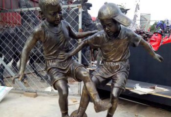 淮安闪耀运动，创意足球铜雕
