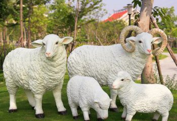 淮安乡村绵羊雕塑 – 农家院庭院仿真动物摆件