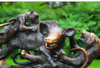 淮安艺术精美的豹子铜雕