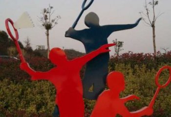 淮安青春活力 羽毛球抽象雕塑