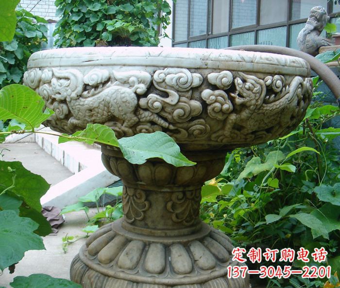 淮安仿古花盆石雕艺术品