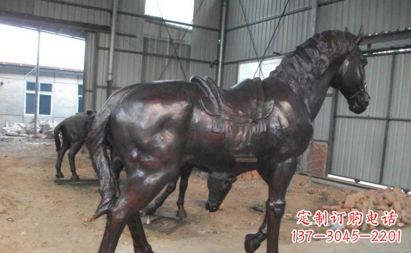 淮安公园铜马动物铜雕