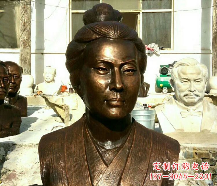 淮安古代词人李清照胸像铜雕