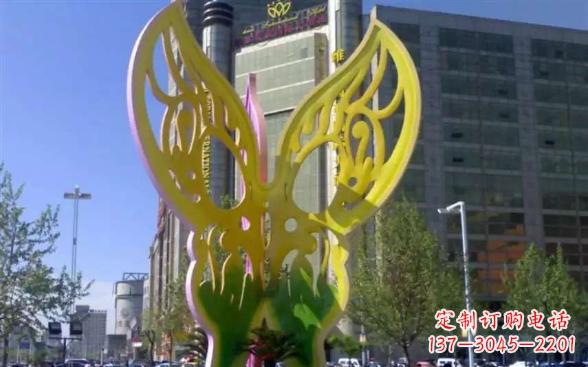淮安广场不锈钢雕刻蝴蝶雕塑