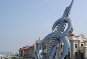 淮安经典音乐雕塑：不锈钢大提琴