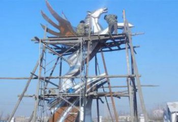 淮安不锈钢飞马雕塑，给广场一个灵动之美