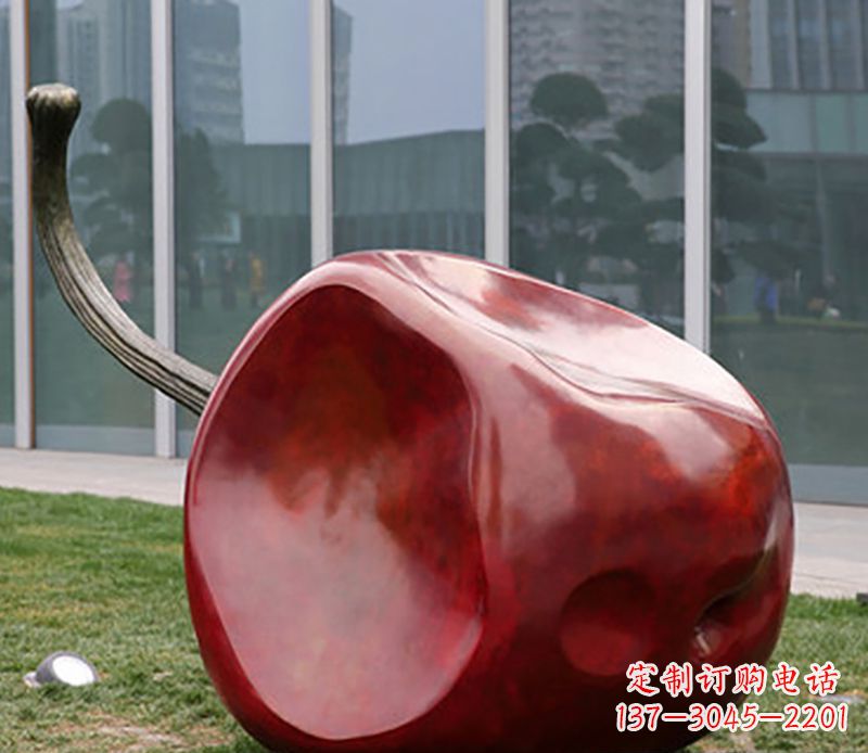 淮安广场不锈钢苹果雕塑
