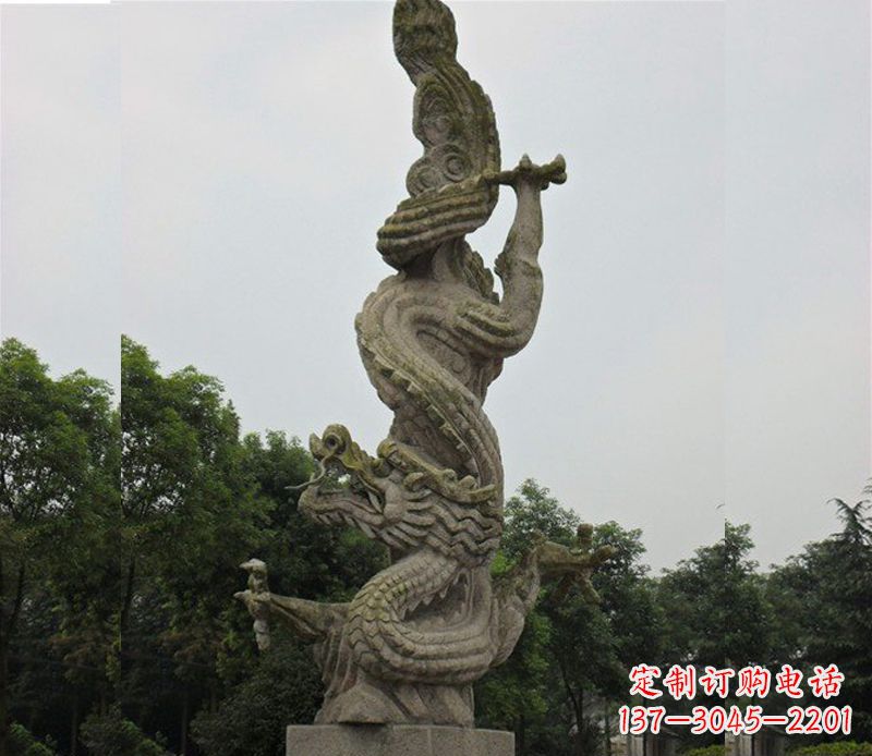 淮安广场大理石龙雕塑