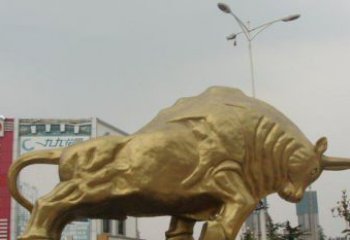 淮安拓荒牛铜雕塑-充满历史气息的精美雕塑