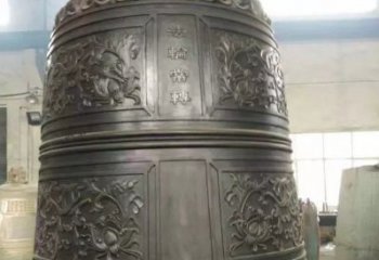 淮安国泰民安铜钟寺庙铜雕-传统工艺精美的铜钟雕塑