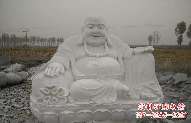 淮安质感非凡的汉白玉弥勒佛雕塑