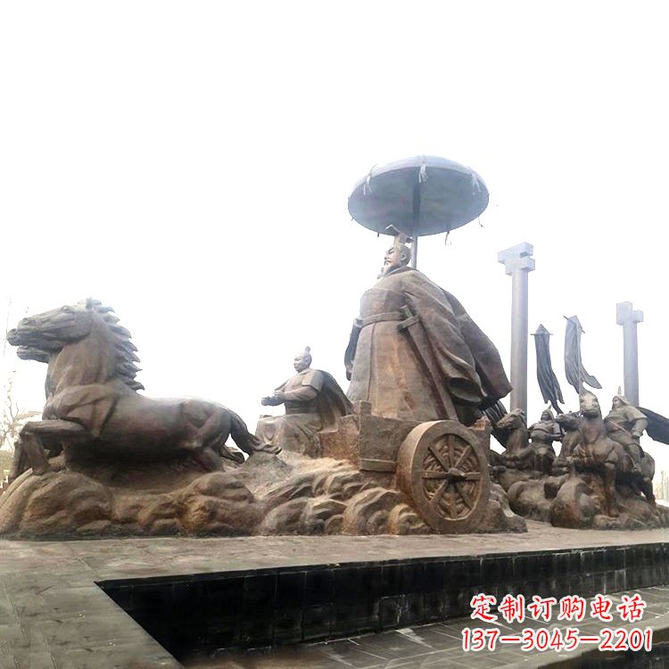 淮安中国历史传奇汉武帝铜雕塑