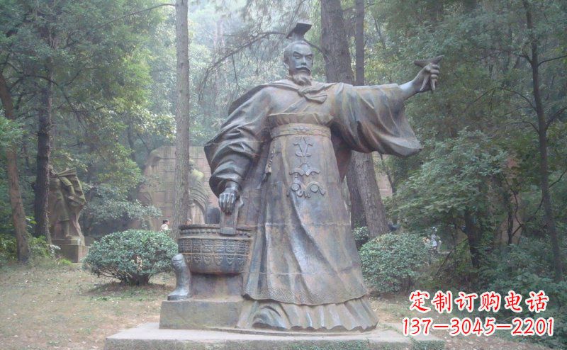 淮安汉武帝古代名人铜雕